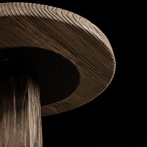 Mila Round in (70x70x76) - detail side top